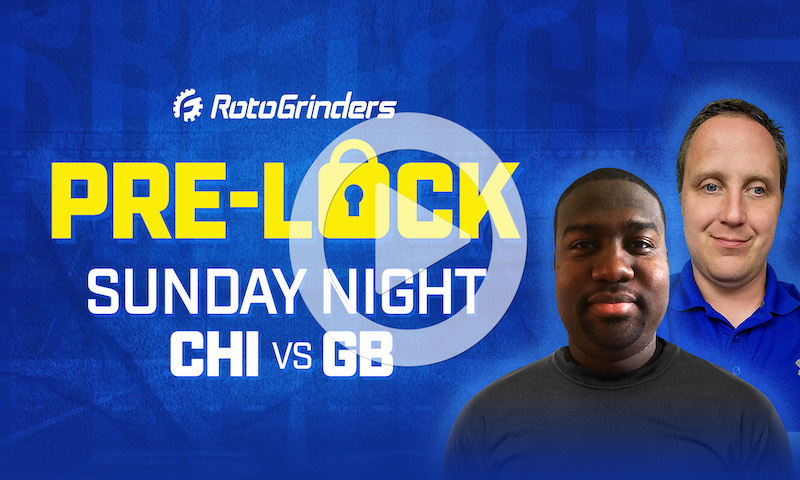 NFL DFS Showdown Pre-Lock Show - Week 2 (CHI vs GB)