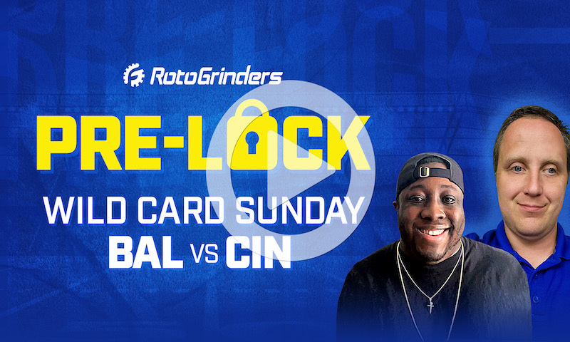 NFL DFS Showdown Pre-Lock Show - Wild Card Sunday (BAL vs CIN)