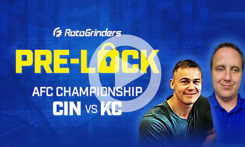 NFL DFS Showdown Pre-Lock Show - AFC Championship (CIN vs KC)