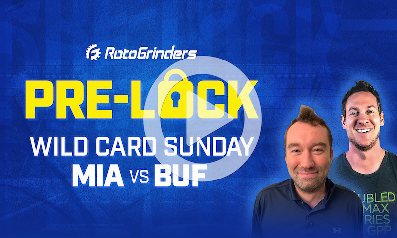 NFL DFS Showdown Pre-Lock Show - Wild Card Sunday (MIA vs BUF)