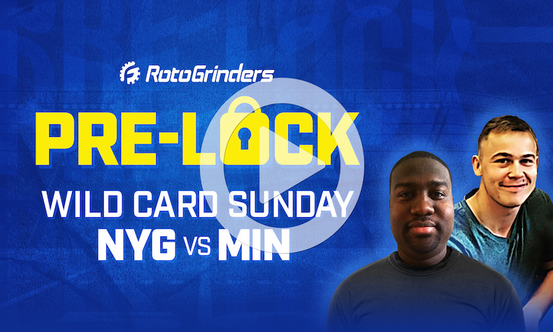 NFL DFS Showdown Pre-Lock Show - Wild Card Sunday (NYG vs MIN)
