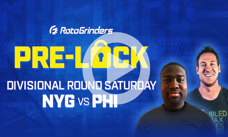 NFL DFS Showdown Pre-Lock Show - Divisional Round Saturday (NYG vs PHI)