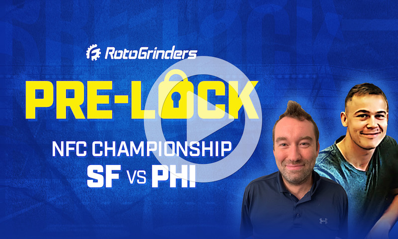 NFL DFS Showdown Pre-Lock Show - NFC Championship (SF vs PHI)
