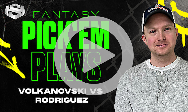 MMA Fantasy Pick'Em Plays for StatHero - Volkanovski vs Rodriguez