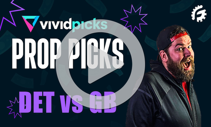 NFL Week 18 SNF (DET vs GB) Player Props on Vivid Picks