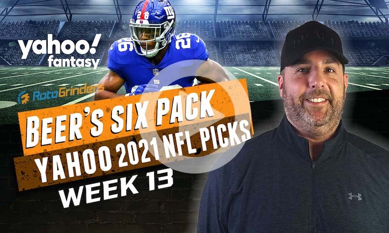 Yahoo NFL DFS Six-Pack: Week 13