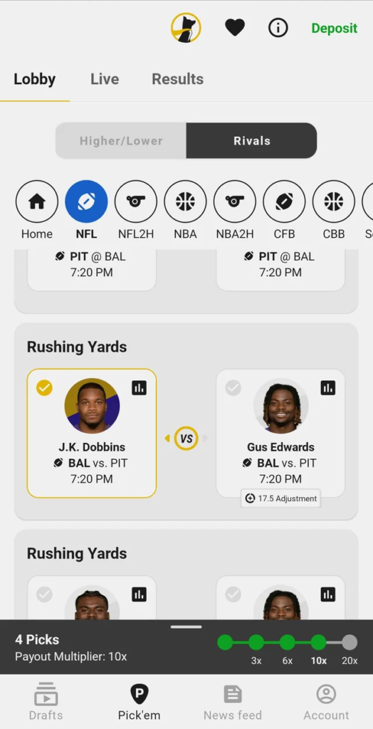 Underdog Rivals how it works