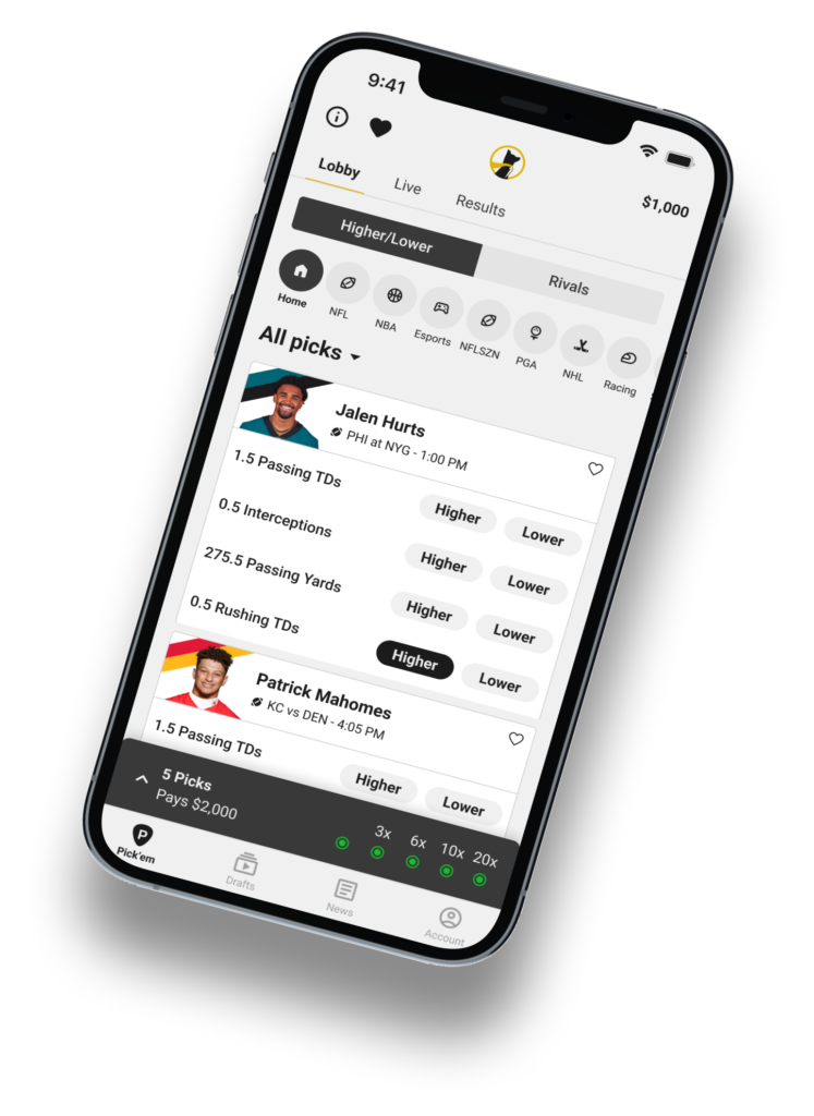 Underdog Fantasy rivals app