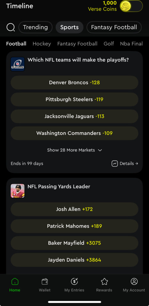 verse picks social prediction app