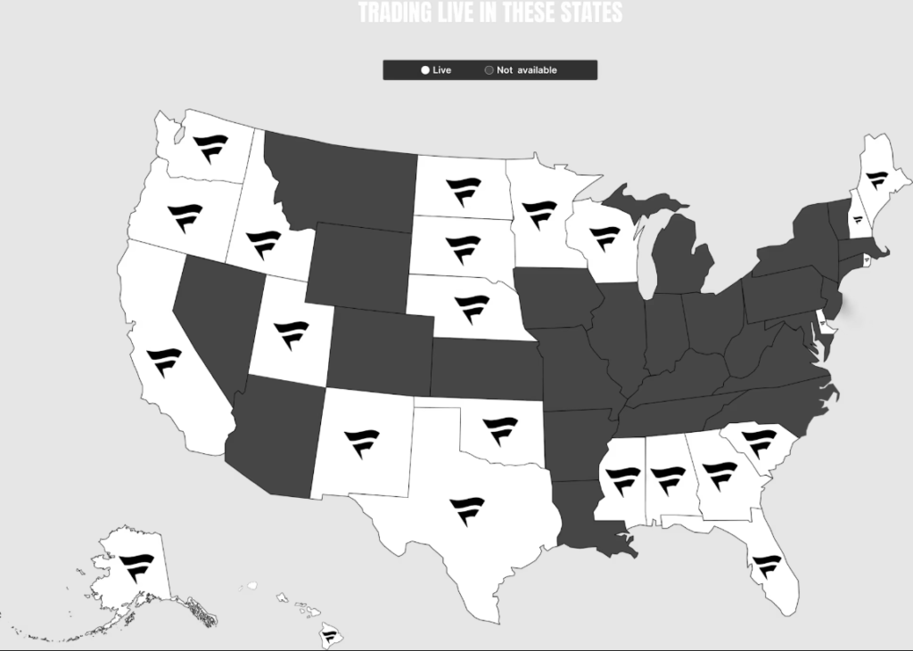 Fanatics Markets app is live in 24 states