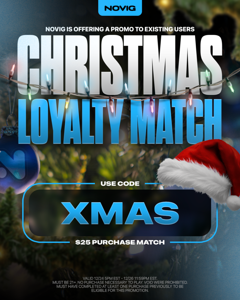 novig promo code XMAS for existing users, to be used after you sign up with code GRINDERS