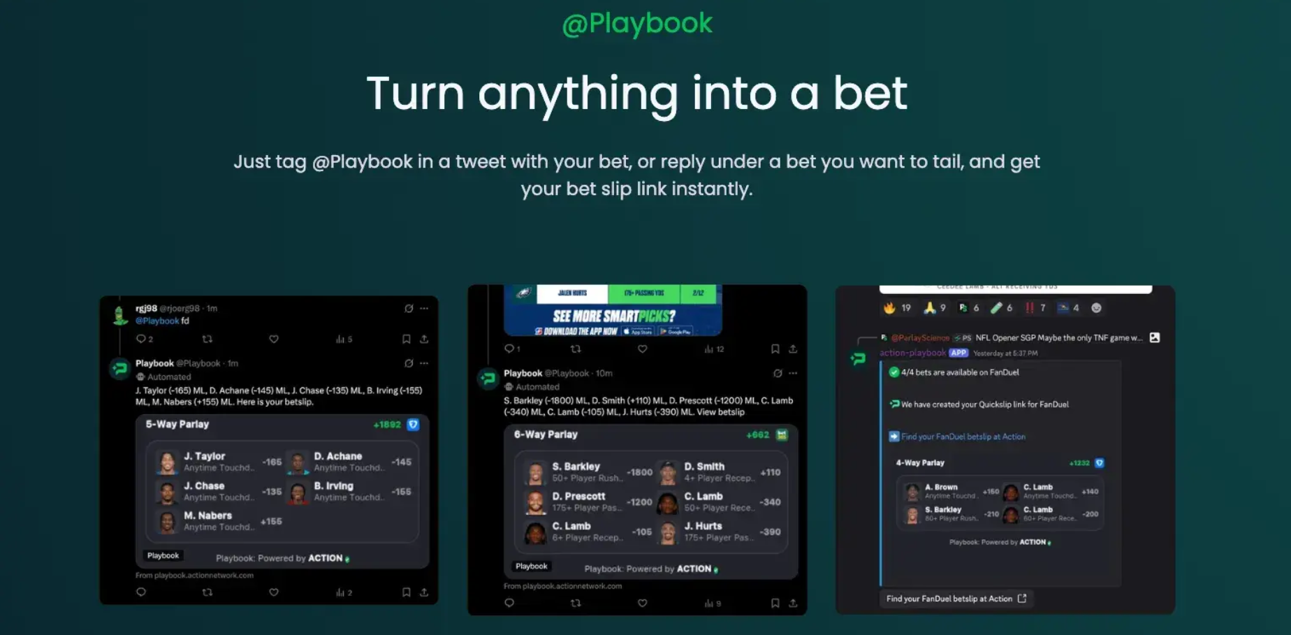 Turn anything into a bet with Playbook 