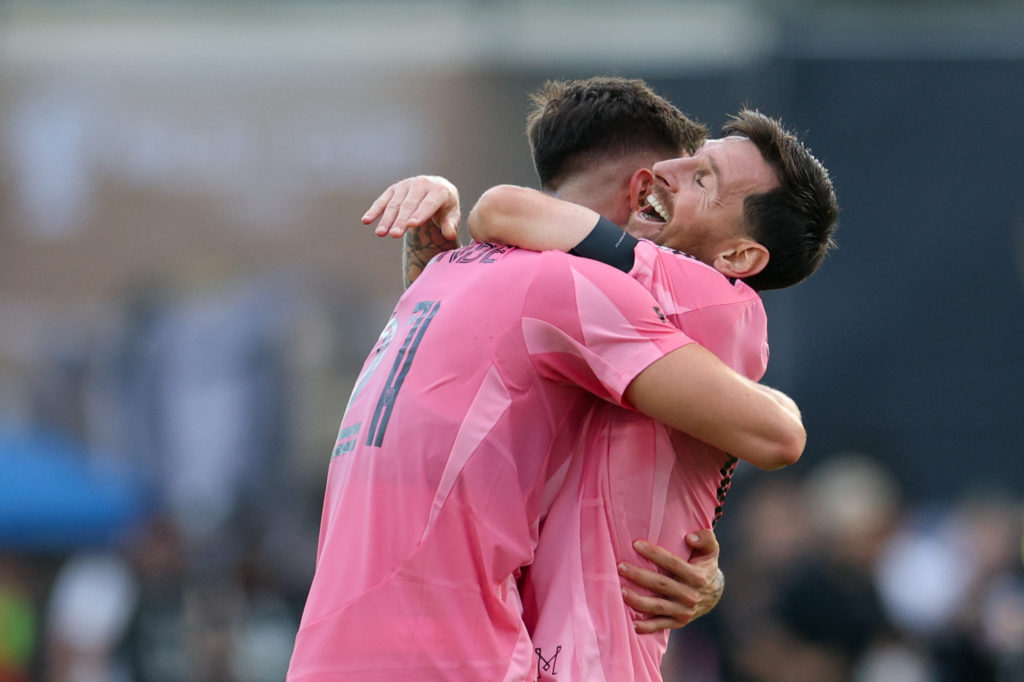 Inter Miami Soccer (or football) Match: Lionel Messi and Tadeo Allende