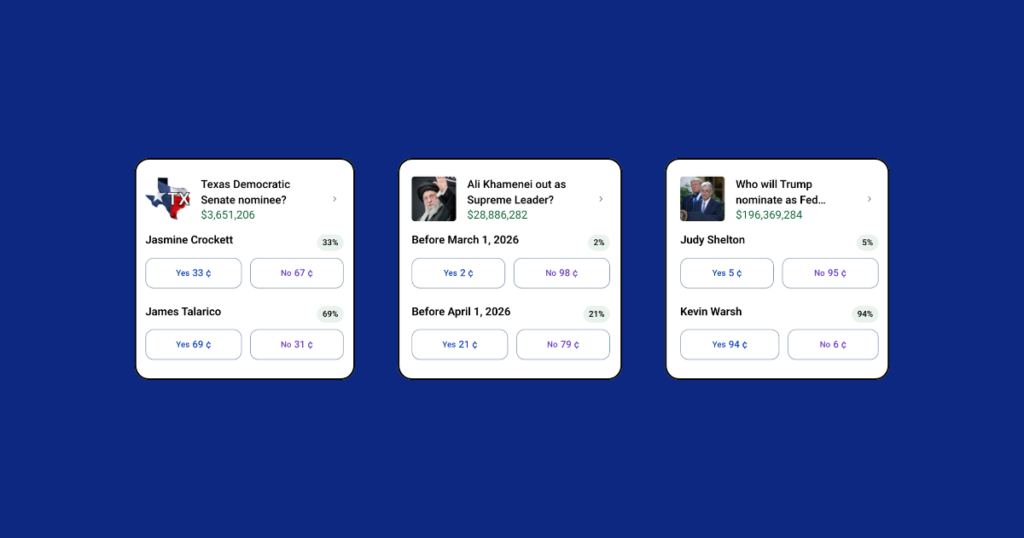 event based prediction markets example on Plus500 | Website's screenshot