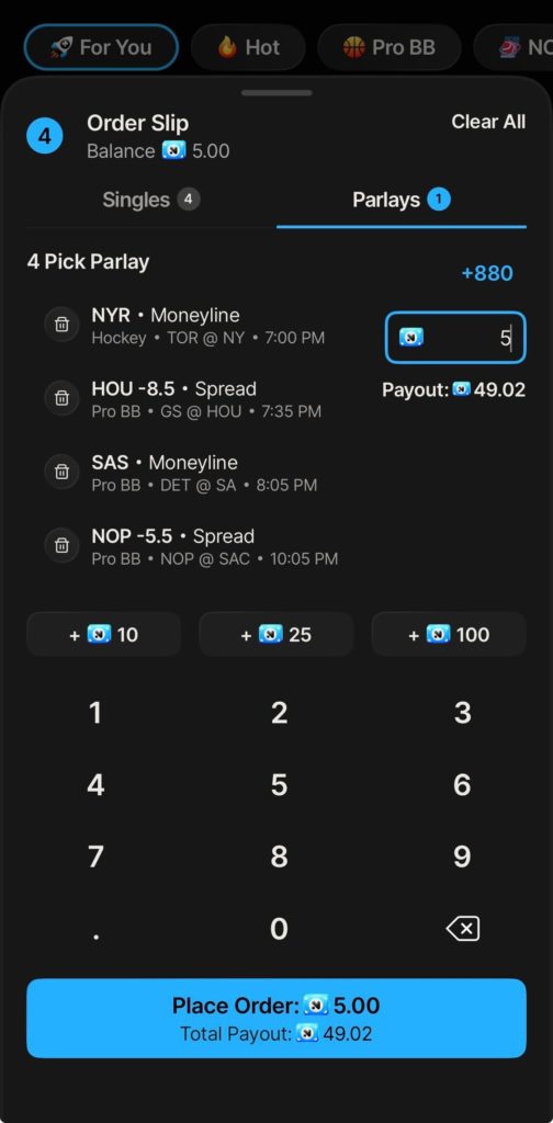 novig parlay slip