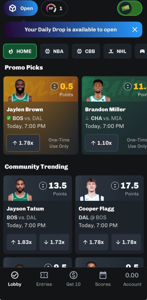 chalkboard app home page