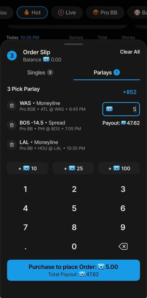 novig parlay
