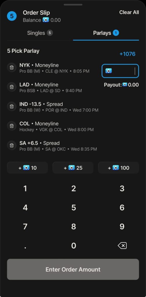 novig parlay
