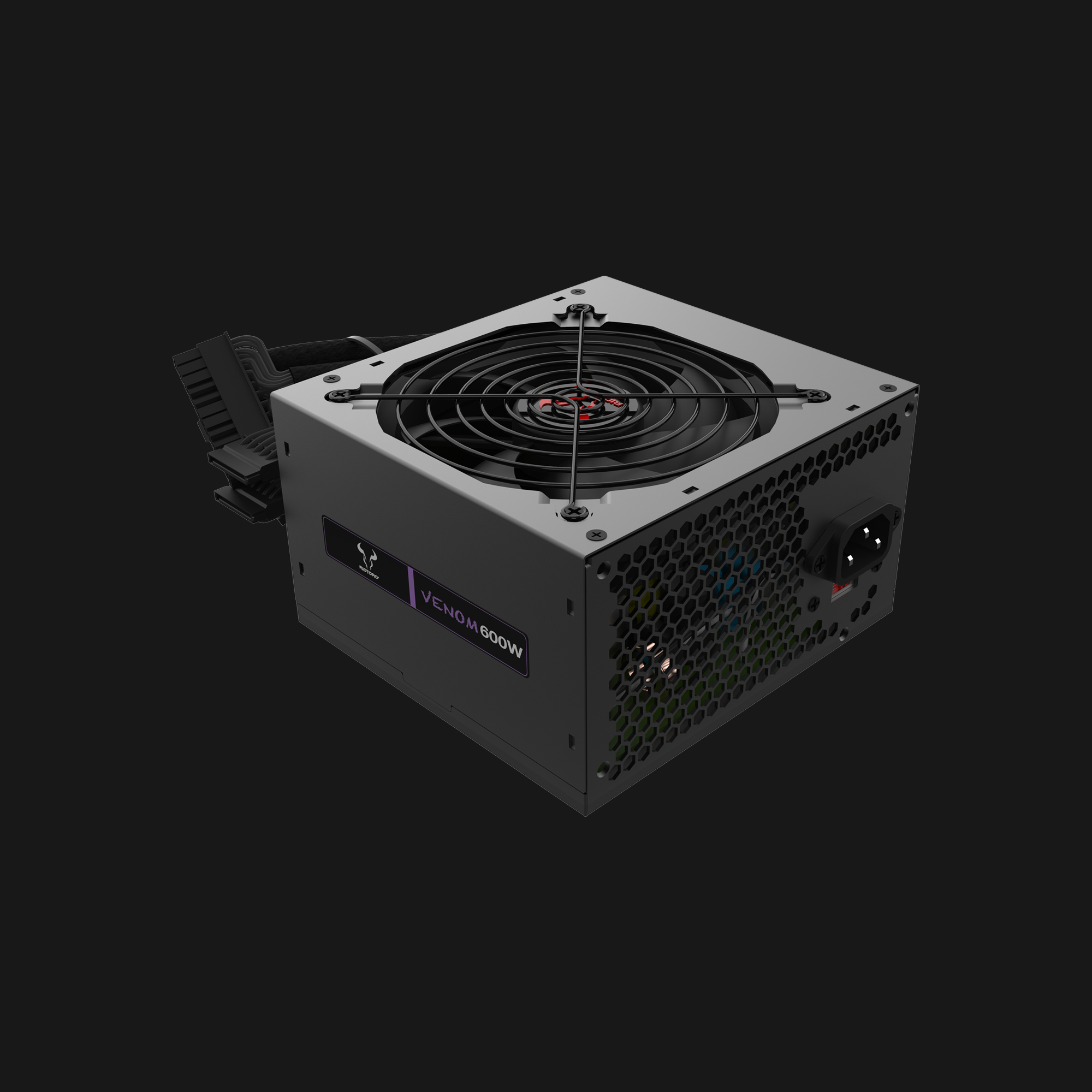 VENOM 600W II PC Power Supply, ATX PSU, Non-modular
