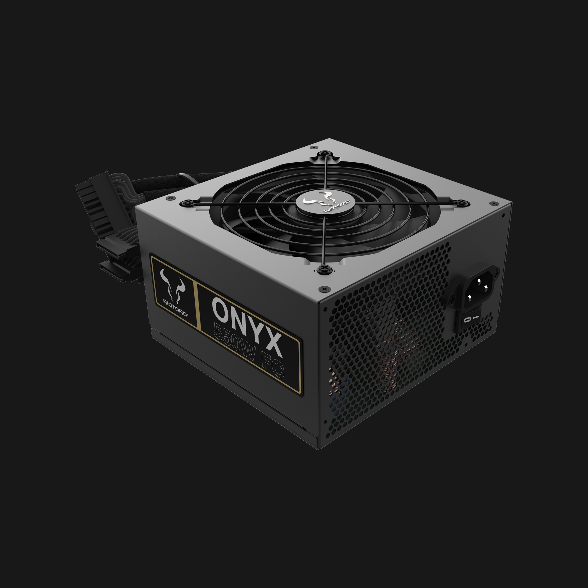 ONYX 550W FC ATX Power Supply, 80 PLUS Bronze, Fixed Cable, PSU