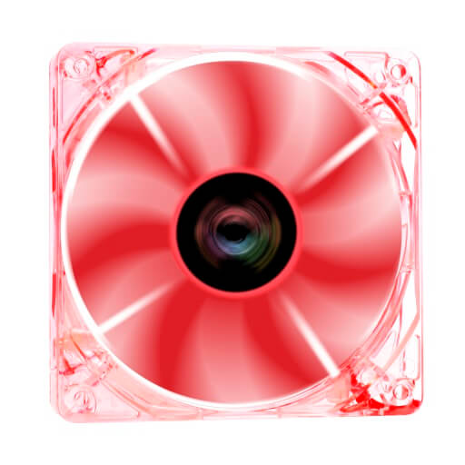 CROSS-X Clear LED 120.0 mm Fan RED