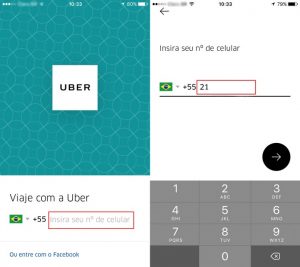 como funciona o Uber - cadastro