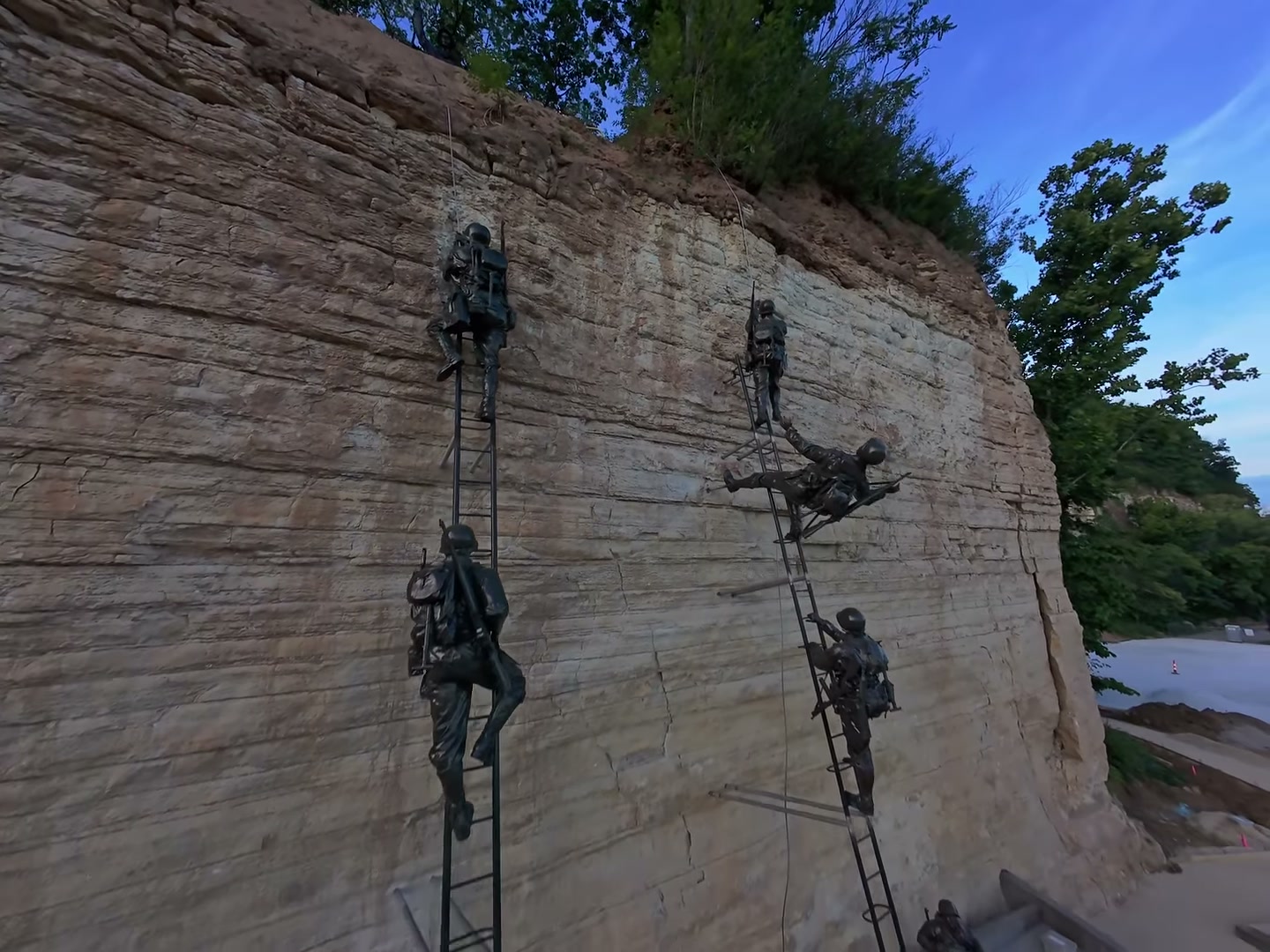 Drone Footage Shows National Memorial of Military Ascent Taking Shape in Grafton
