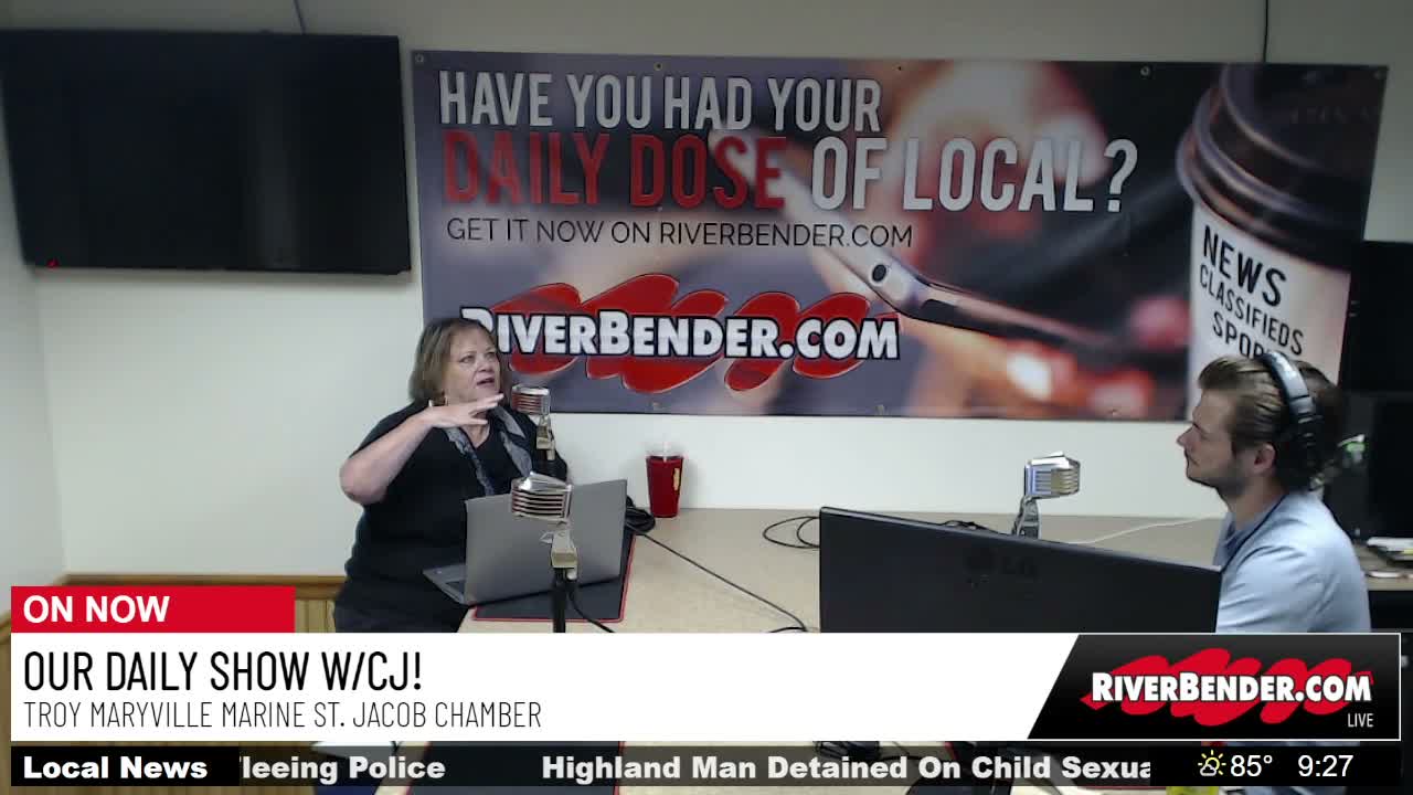 Our Daily Show! With CJ: Troy Maryville Marine St Jacob Chamber, Halpin, and More!