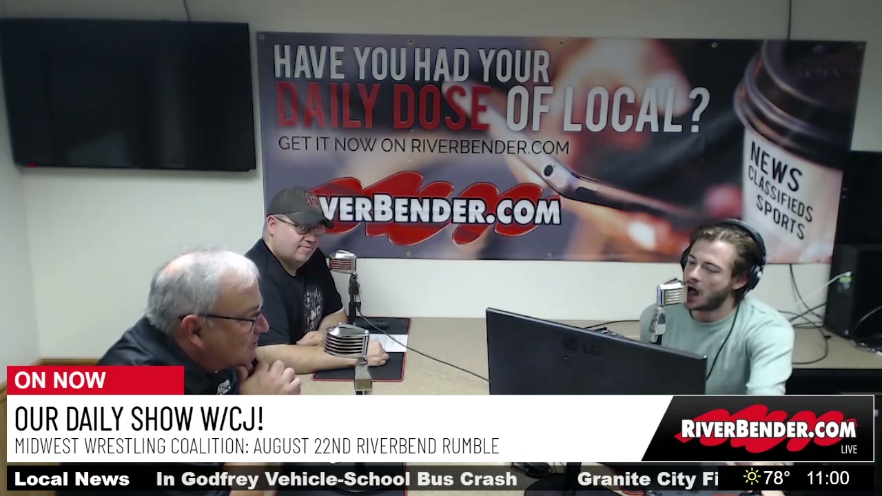 Our Daily Show Interview! Midwest Wrestling Coalition Riverbend Rumble on August 22nd!