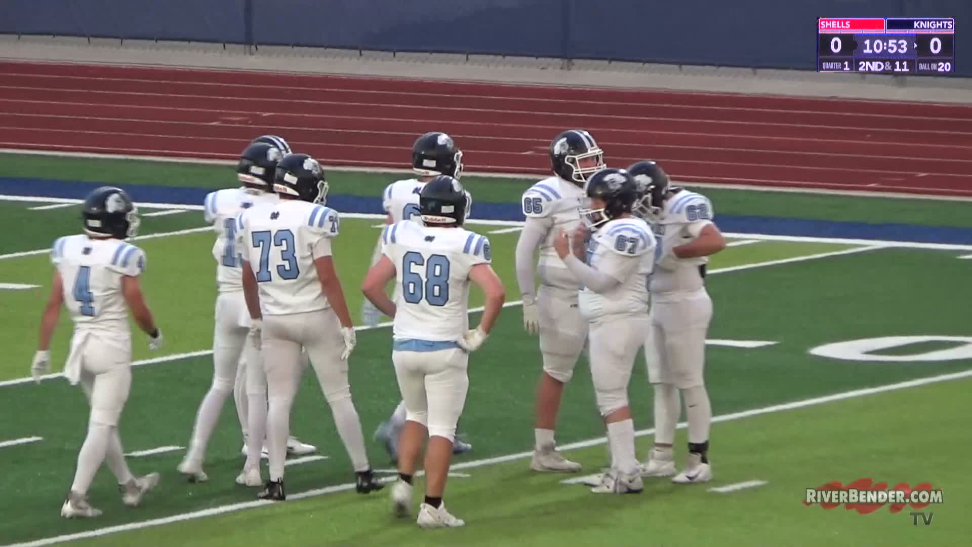 Breese Mater Dei Knights at Roxana Shells Football
