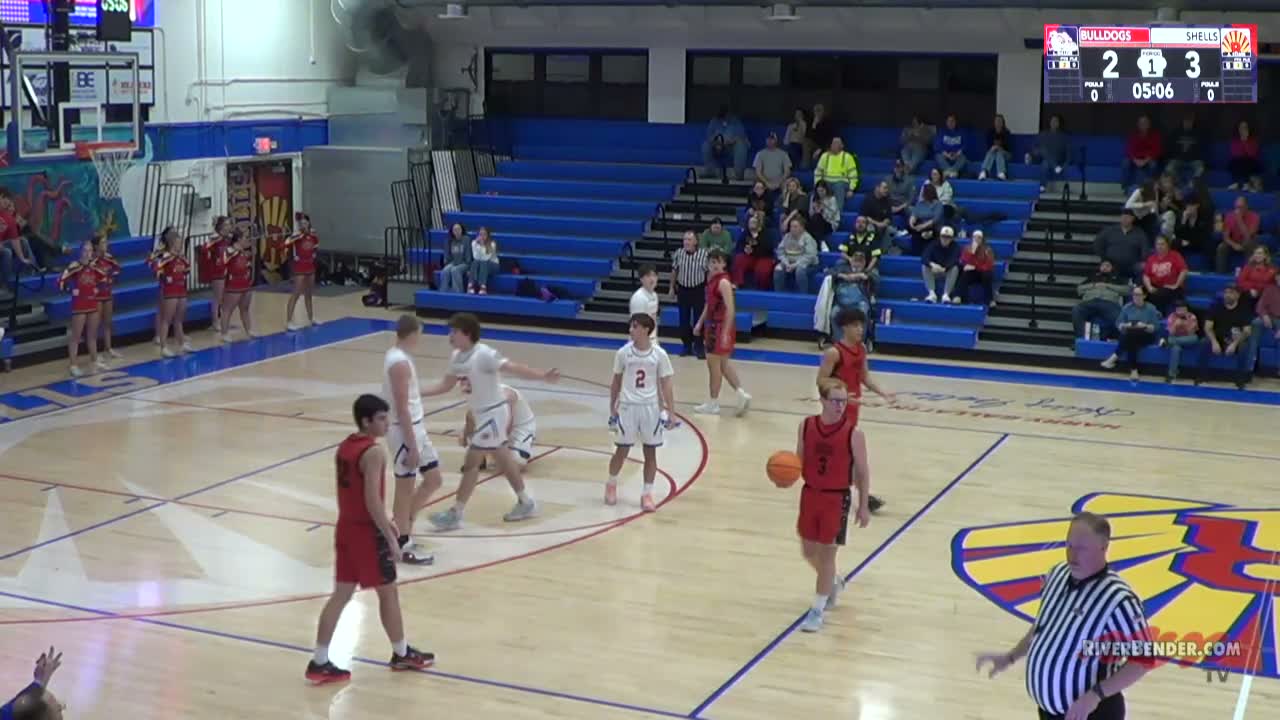 Staunton Bulldogs at Roxana Shells Boys Basketball 
