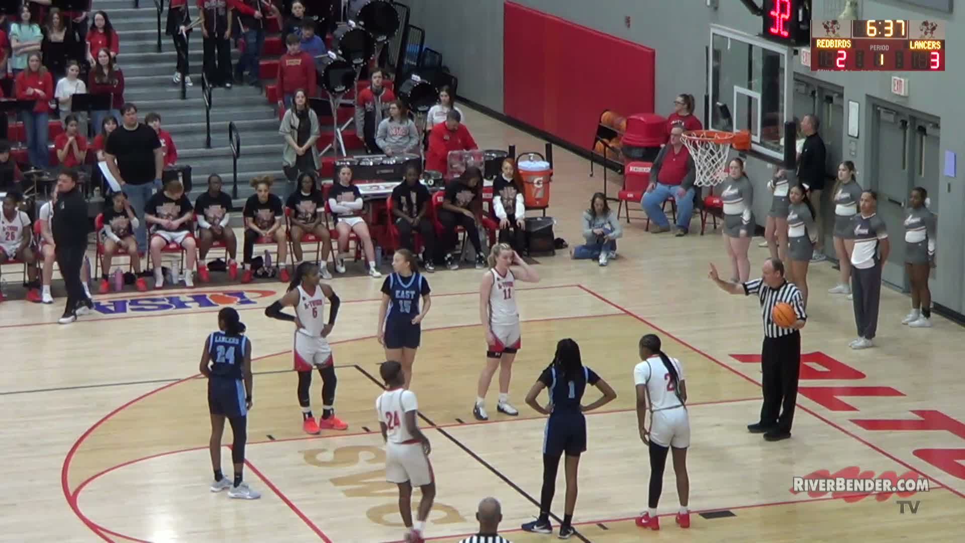 Belleville East Lancers at Alton Redbirds Girls Basketball 