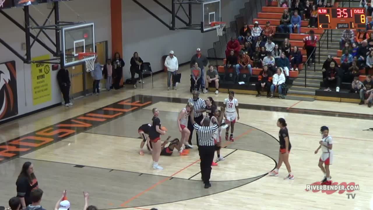 Edwardsville Tigers vs Alton Redbirds Girls Class 4A Edwardsville Regional championship game