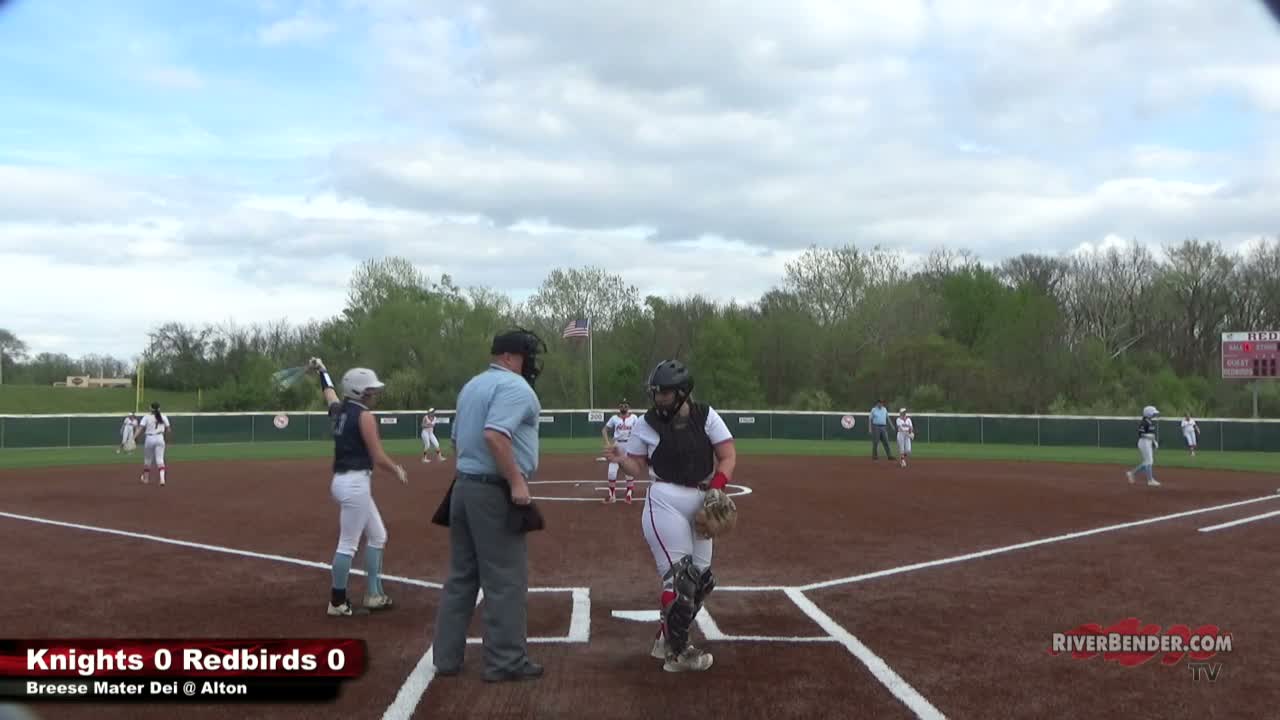 Breese Mater Dei Knights at Alton Redbirds Softball
