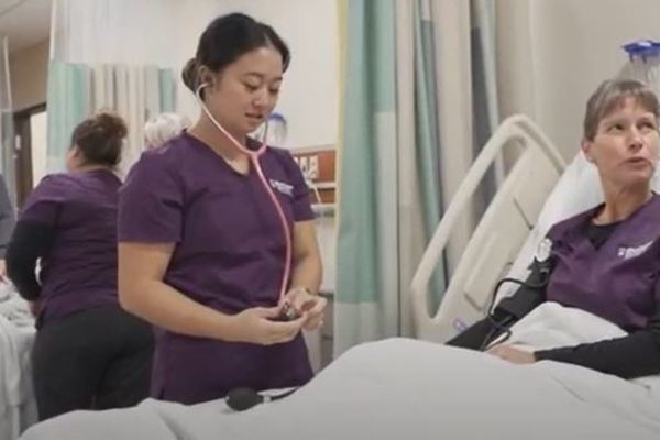 Representation of the achievement named 'Manchester nursing students featured in video'.
