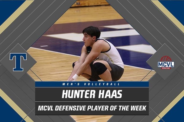Representation of the achievement named 'Hunter Haas Receives Third MCVL Defensive Player of the Week Award This Season'.