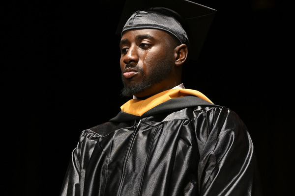 Representation of the achievement named 'Nathaneal Jean-Philippe received the Legacy Award for Perseverance at Central Penn College's Commencement'.