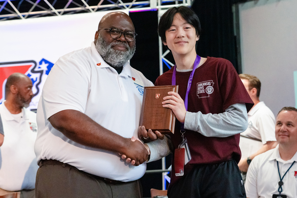 Representation of the achievement named 'Lee-Kim of Conway High School selected for Boys Nation in D.C.'.