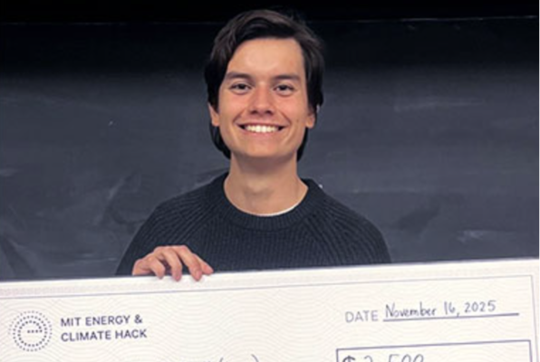 Representation of the achievement named 'Local Student Wins Second Place at MIT Climate and Energy Hackathon'.