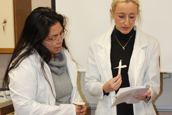 Representation of the achievement named 'Nursing Students Achieve Milestone'.