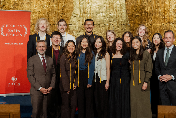 Representation of the achievement named 'Students Inducted Into Biola University Epsilon Kappa Epsilon Honor Society'.
