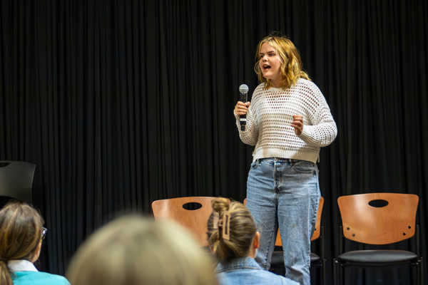 Representation of the achievement named 'Alexandra (Ally) Olejniczak wins first place in Flagler College Speech Competition'.