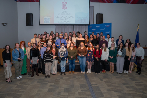 Representation of the achievement named 'PennWest Edinboro honors student leaders at Club and Organization Awards'.