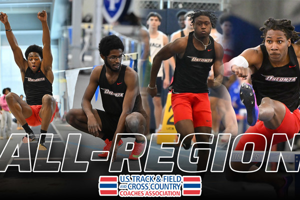 Representation of the achievement named 'Four Red Dragons Named USTFCCCA All-Region'.