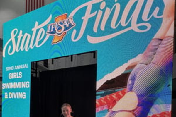 Representation of the achievement named 'CLHS Student Competes at IHSAA State Diving Finals'.