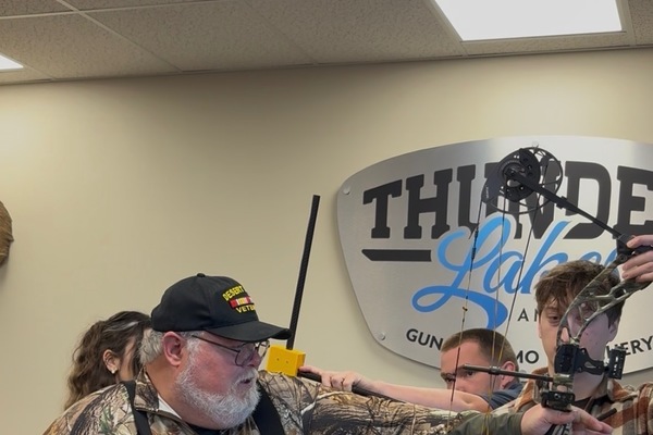 Representation of the achievement named 'On target: Trine team designing archery solution for disabled veteran'.
