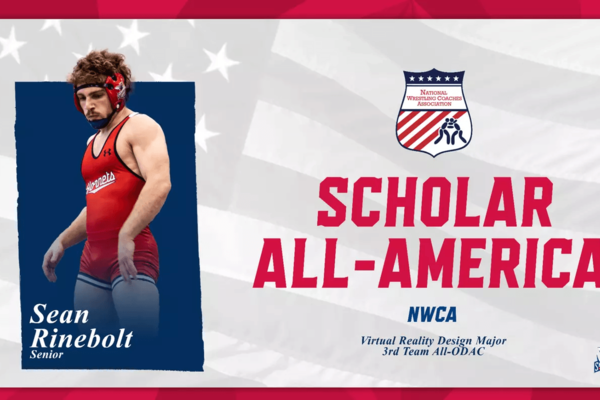 Representation of the achievement named 'Shenandoah University's Rinebolt Named NWCA Scholar All-American'.