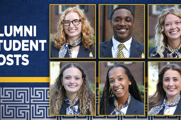 Representation of the achievement named 'UNG Alumni Student Hosts hold key roles for Alumni Weekend events'.