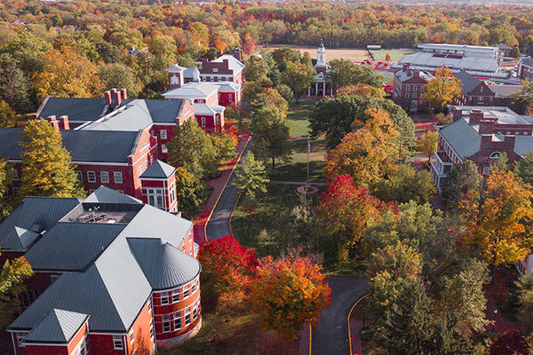 The heart of the Wabash College campus in Crawfordsville, Indiana.