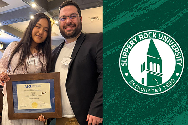 Representation of the achievement named 'Civil engineering student earns ASCE award for academic achievement and service'.